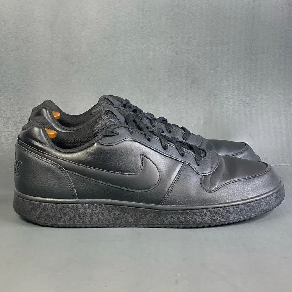 Nike Ebernon Low 'Triple Black' sneaker shoes mens size 13
